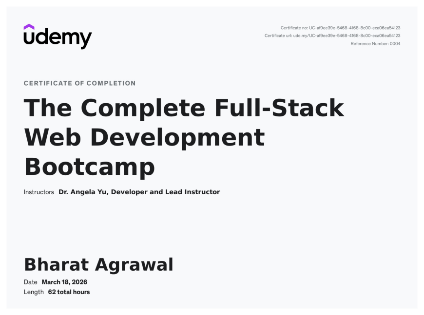 Full Stack Development Certificate