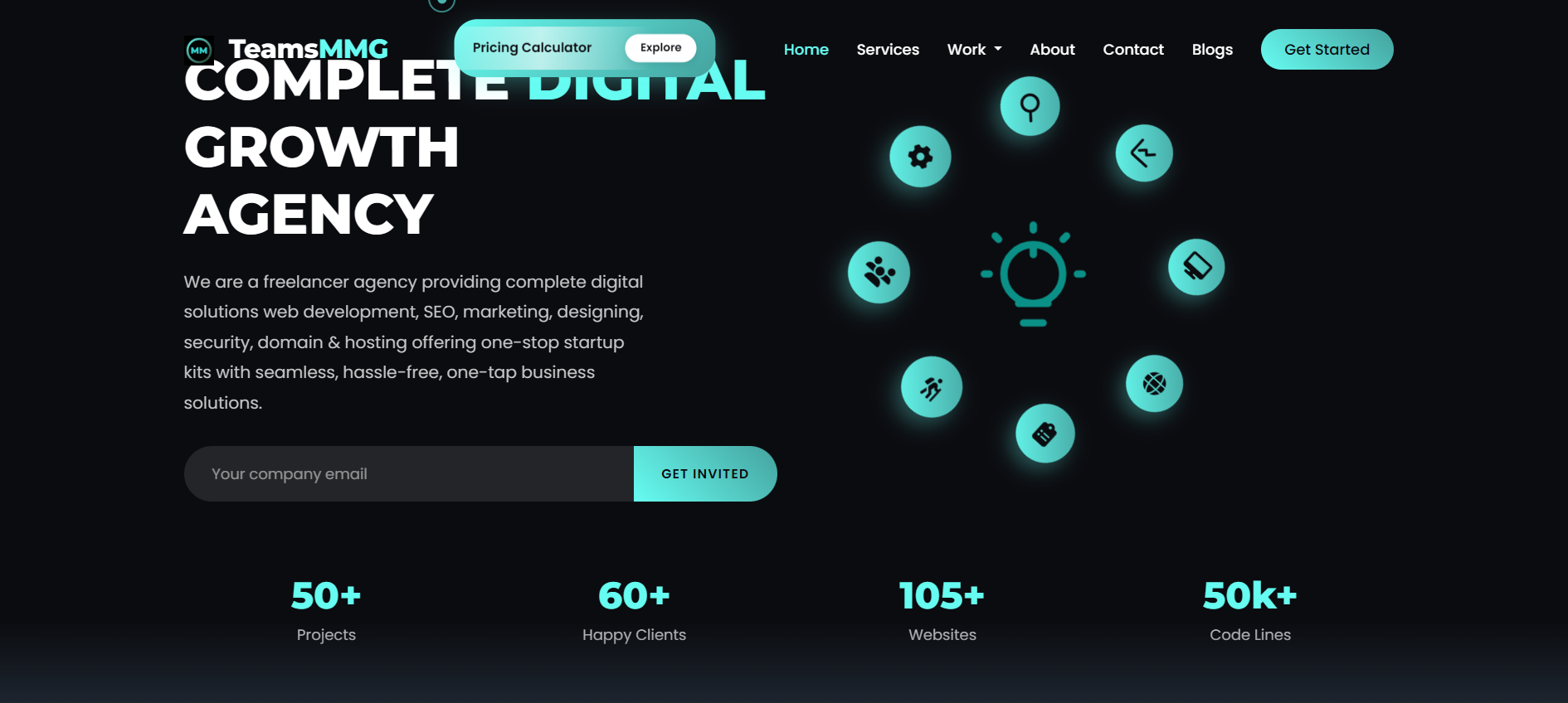 Admin panel dashboard